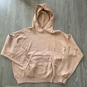 KOTN Unisex Fine Knit Hoodie Elevated Neutral Minimalist